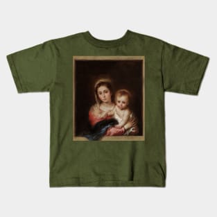 Our Lady and Jesus looking at us Kids T-Shirt